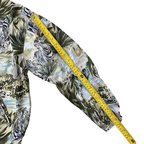 VTG EVR 90s Y2K Satin Jungle Safari Lightweight Windbreaker Jacket Women Size PS - Picture 11 of 16